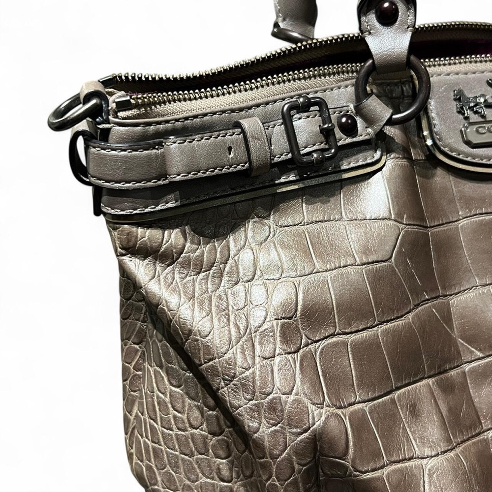 Coach Metallic Brown Croc-Embossed - Picture 6 of 7